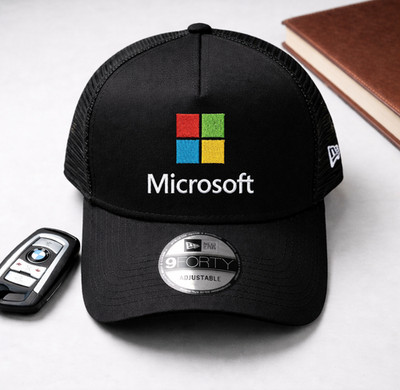 Microsoft Tech Logo Group Embroidered Trucker Hat Snapback Cap