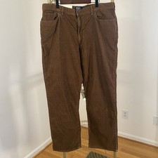 New Polo Ralph Lauren Brown Corduroy Pants Classic Fit Flat Front Mens 38x30 VTG
