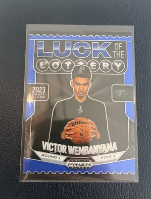 2024-25 Panini Prizm Black Victor Wembanyama Luck of The Lottery Blue /199 SPURS