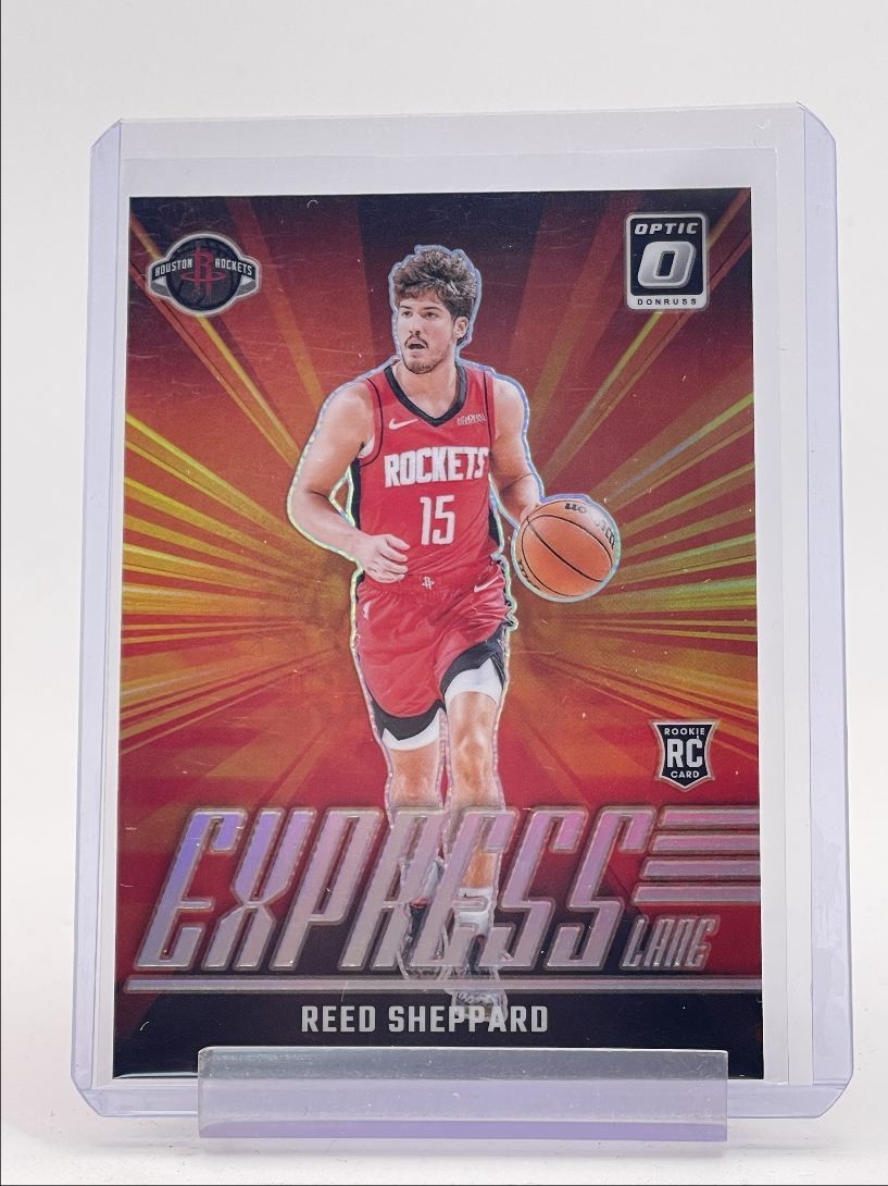 REED SHEPPARD 2024-25 DONRUSS OPTIC EXPRESS LANE ROOKIE HOLO PRIZM RC Q6971