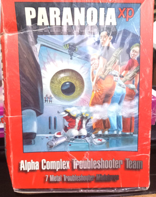 25mm Mongoose Paranoia XP Alpha Complex Troubleshooter Team Sealed: 7 Miniatures