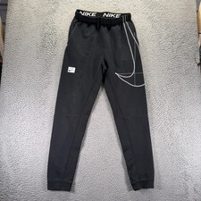 Vintage Nike Dri-Fit Pant Mens S Black Cotton Jogger Tapered Sport Performance