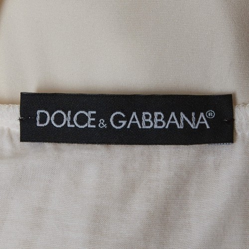 Dolce Gabbana Minikleid Creme Seide Spitze getrimmt M - Bild 4 von 5
