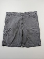 Carhartt Cargo Shorts Mens 40 Gray Canvas Relaxed Fit 9 Inseam Workwear Casual