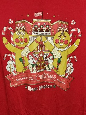 2025 2x Disney Parks Chip & Dale Mickey's Very Merry Christmas Party Tshirt
