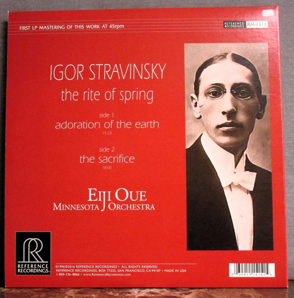 Stravinsky Rite Of Spring Eiji Oue Reference Recordings 45 RPM Near Mint - Image 2 of 4
