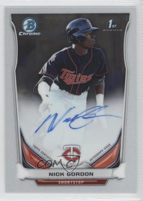 2014 Bowman Draft Chrome Draft Pick Nick Gordon #BCA-NG Auto 4c9