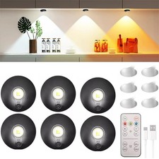 6*Dimmable LED under Cabinet Light with Touch & Remote Control Battery Operated