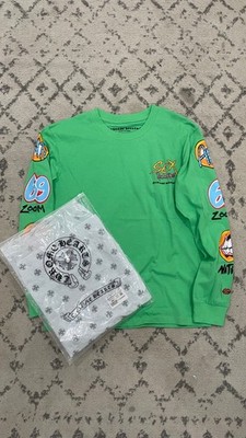 CHROME HEARTS MATTY BOY SEX RECORDS CREWNECK SWEATSHIRT M GREEN