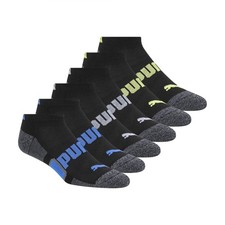 PUMA unisex child 6 Pairs Low Cut Socks, Black Combo, 9 11 9-11, Combo
