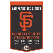 San Francisco Giants Banner Wool 24x38 Dynasty Champ Design