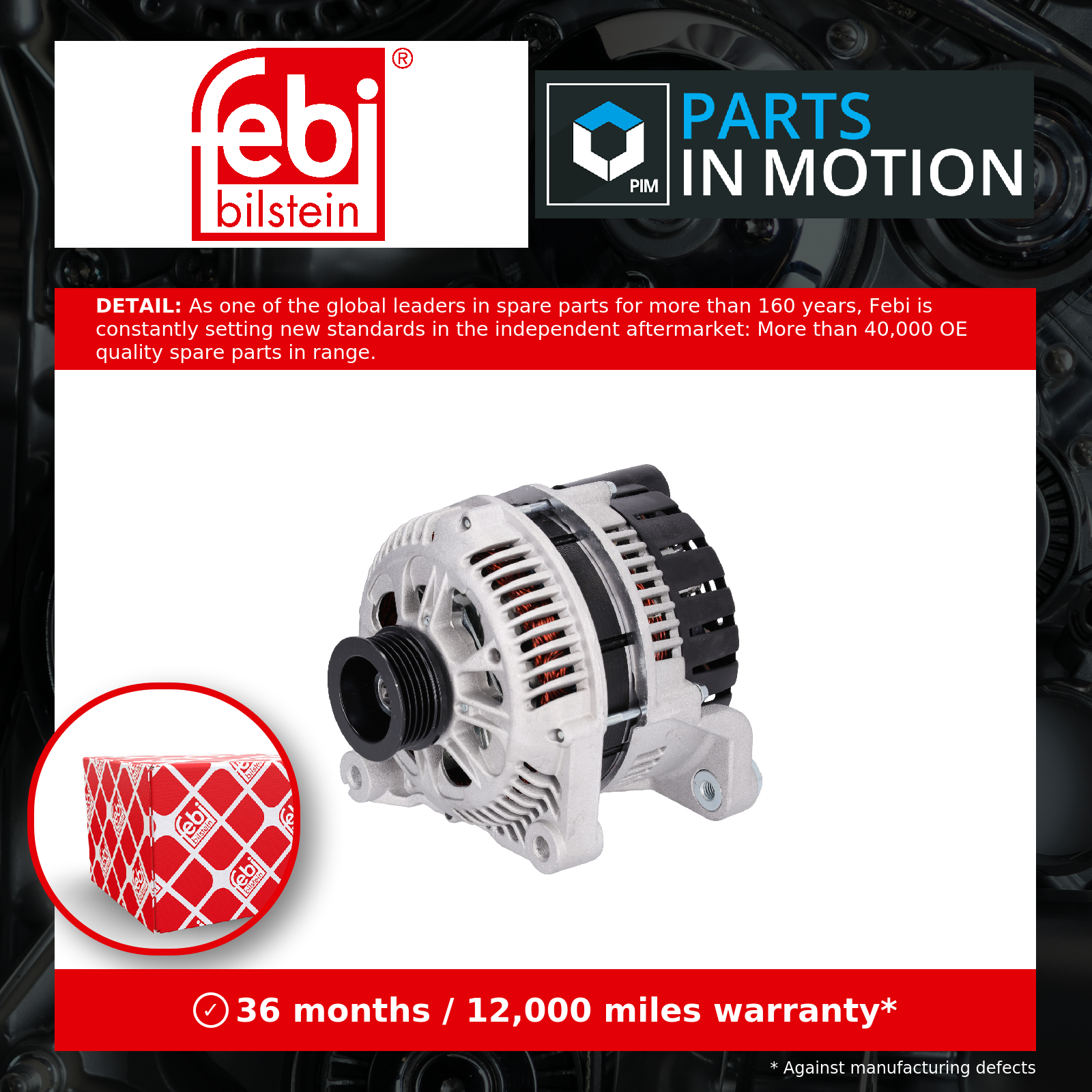Alternator Alternator Febi Bilstein 192998 Fits BMW Land Rover Opel 5 Series 7 - Image 10