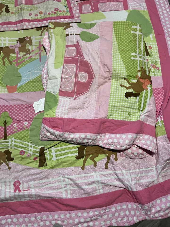 2 CONJUNTOS DE EDREDÓN CAMA CIRCO BONITOS CABALLOS CON FUNDAS 100% ALGODÓN 63x86 Foto 4 de 4