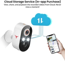 Orbitell Security Camera Wireless Wi-Fi Camera w Color Night Vision, AI, Audio..