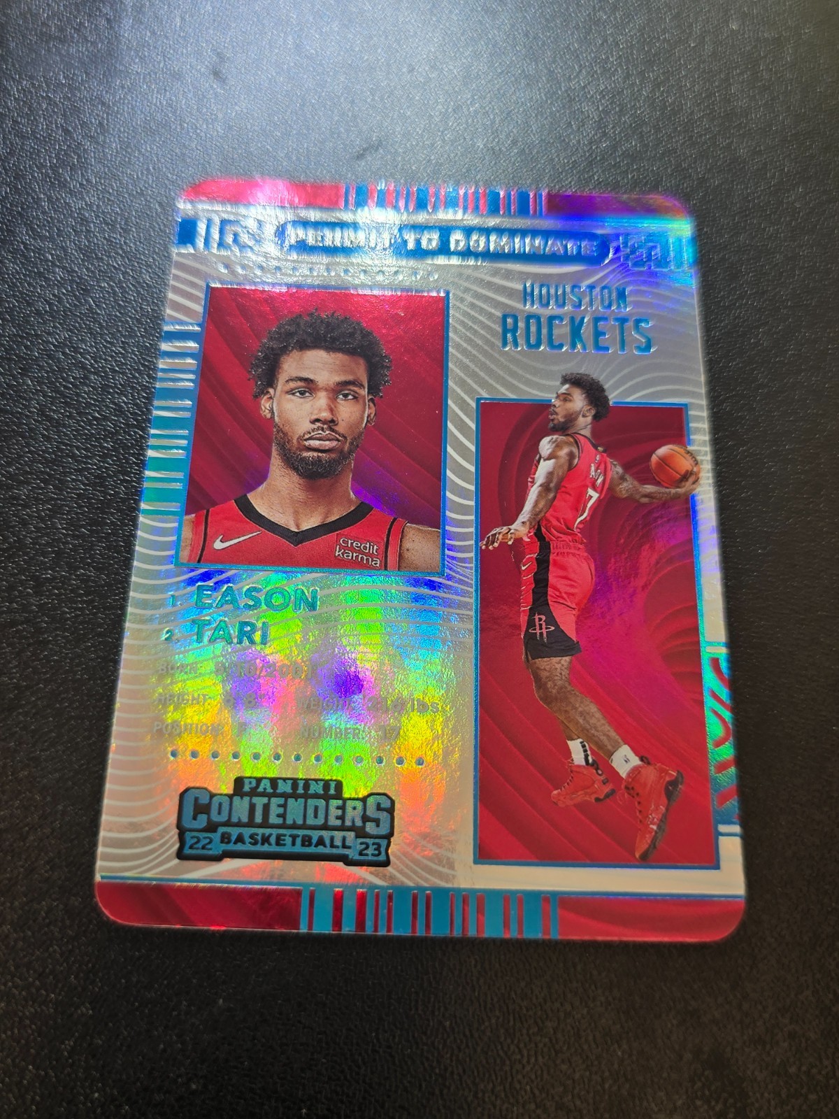 2022-23 Panini Contenders - Permit to Dominate SSP-RC Tari Eason