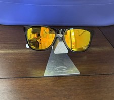 Raro Oakley Frogskins nero lucido con iridio antincendio