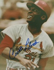 CURT FLOOD - AUTOGRAPHED SIGNED PHOTOGRAPH
