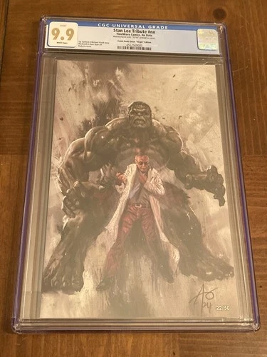 #22/50 Stan Lee Tribute nn CGC 9.9 White Pages (Hulk #1 Homage) +magnet
