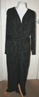 SIZE 20 ROMAN BLACK & SILVER STRETCHY WIDE LEG JUMPSUIT