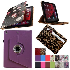 Rotating Smart Case Cover For 10.2 iPad 9th 8th 7th Generation pocket pen holder