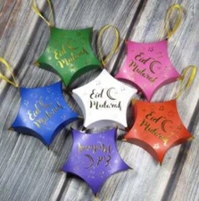 Ramadan eid mubarak kareem star paper favor candy boxes set of 24