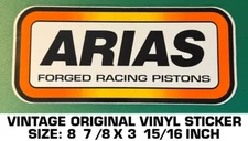 ARIAS FORGED RACING PISTONS - VINTAGE ORIGINAL VINYL DECAL STICKER - DRAG-NASCAR
