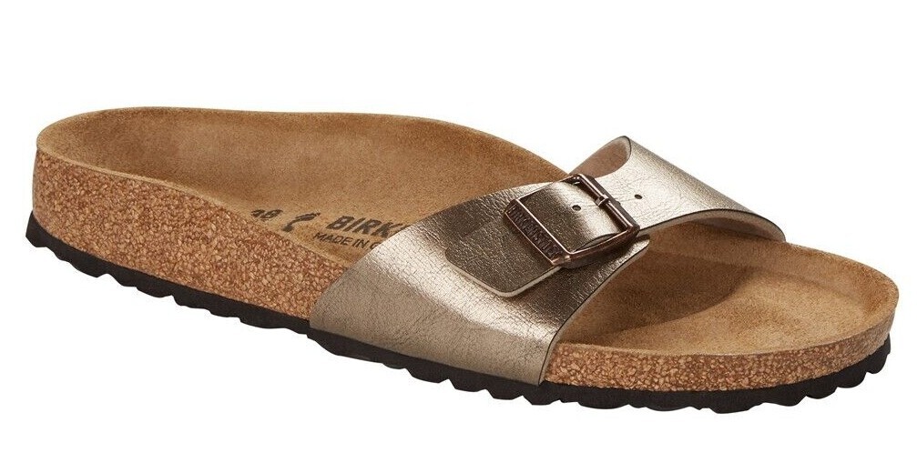 birkenstock madrid metallic taupe