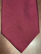 Geoffrey Beene Repp Burgundy Hand Made 100% Silk Men’s Neck tie Made In China