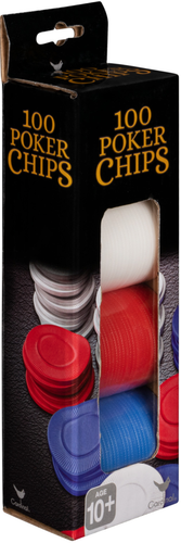 Cardinal 100 Poker Chips Red White And Blue Casino Card Board Games Pieces 10+ - Picture 3 of 6