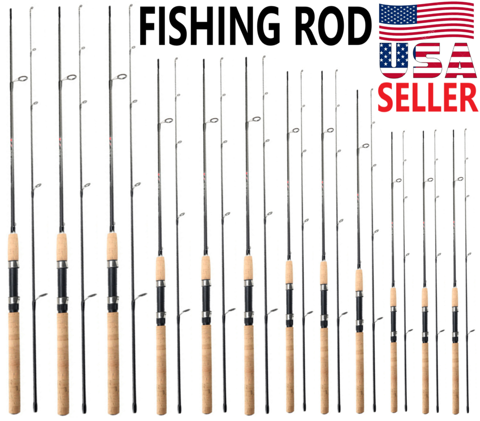 Fishing Pole Spinning Rod Carbon Fiber Portable Medium Fast Lightweight ...