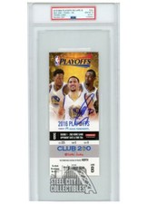 Stephen Curry Autographed 2016 Playoffs Round 1 Game 2 Ticket PSA 10 PSA/DNA 9
