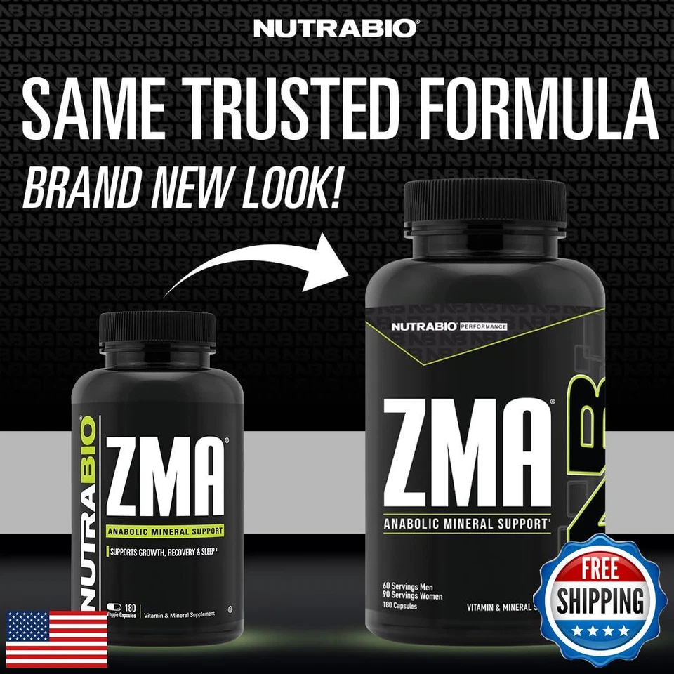 NutraBio ZMA добавки для мужчин и женщин - цинк магний добавки для супа - Изображение 2 из 4