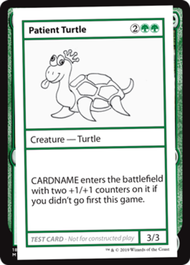 Near Mint Patient Turtle Mystery Booster Playtest Card No PW Symbol