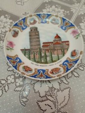 Piatto Decorativo in Ceramica  Pisa torre pendente e Abside del Duomo.