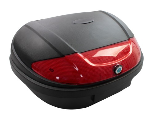MOTORCYCLE TOP BOX EXTRA LARGE XL 52L MOTORBIKE SCOOTER LUGGAGE FITS 2 HELMETS - Picture 2 of 7