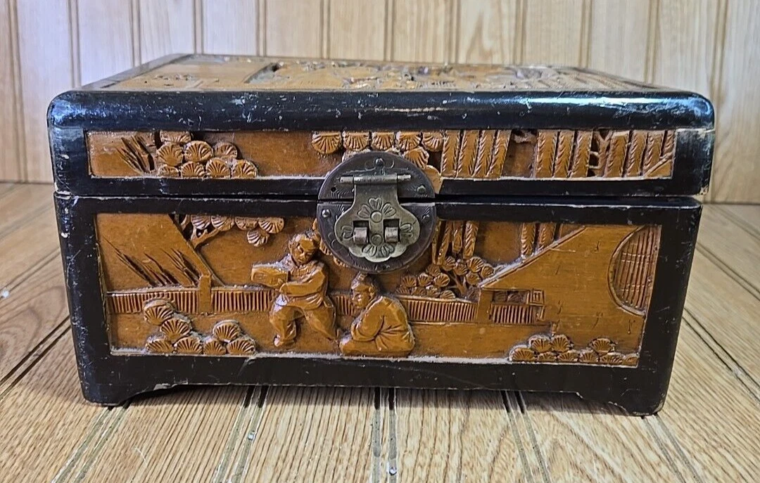 中国风木制箱子| eBay