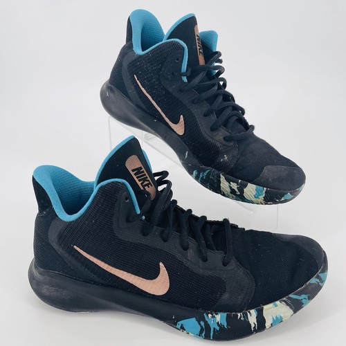 Nike Men's Precision III AQ7495-005 Basketball Shoes Athletic Black Blue  Size 8 | eBay