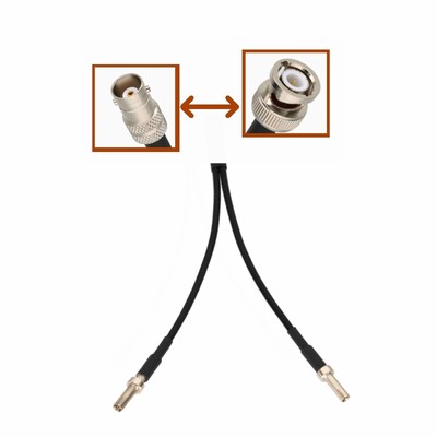1x BNC Male/Female to 2x TS-9 plug 3G/4G Splitter/Combiner Y Adapter COAX cable
