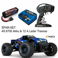 Traxxas Wide Maxx Monster Truck Blau + 4S 6700 Mah Akku + LadegeräT 12A Rtr