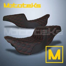 HARLEY TOURING SEATS DNA STEP 2-UP GEL SEAT LATTICE STITCH RED FITS 2008 ABOVE