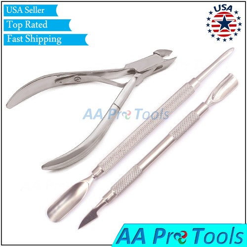 Toe Nail Cutter Portable Cuticle Nipper Tool Clipper Pedicure Feet Nail Care Kit - Picture 2 of 2