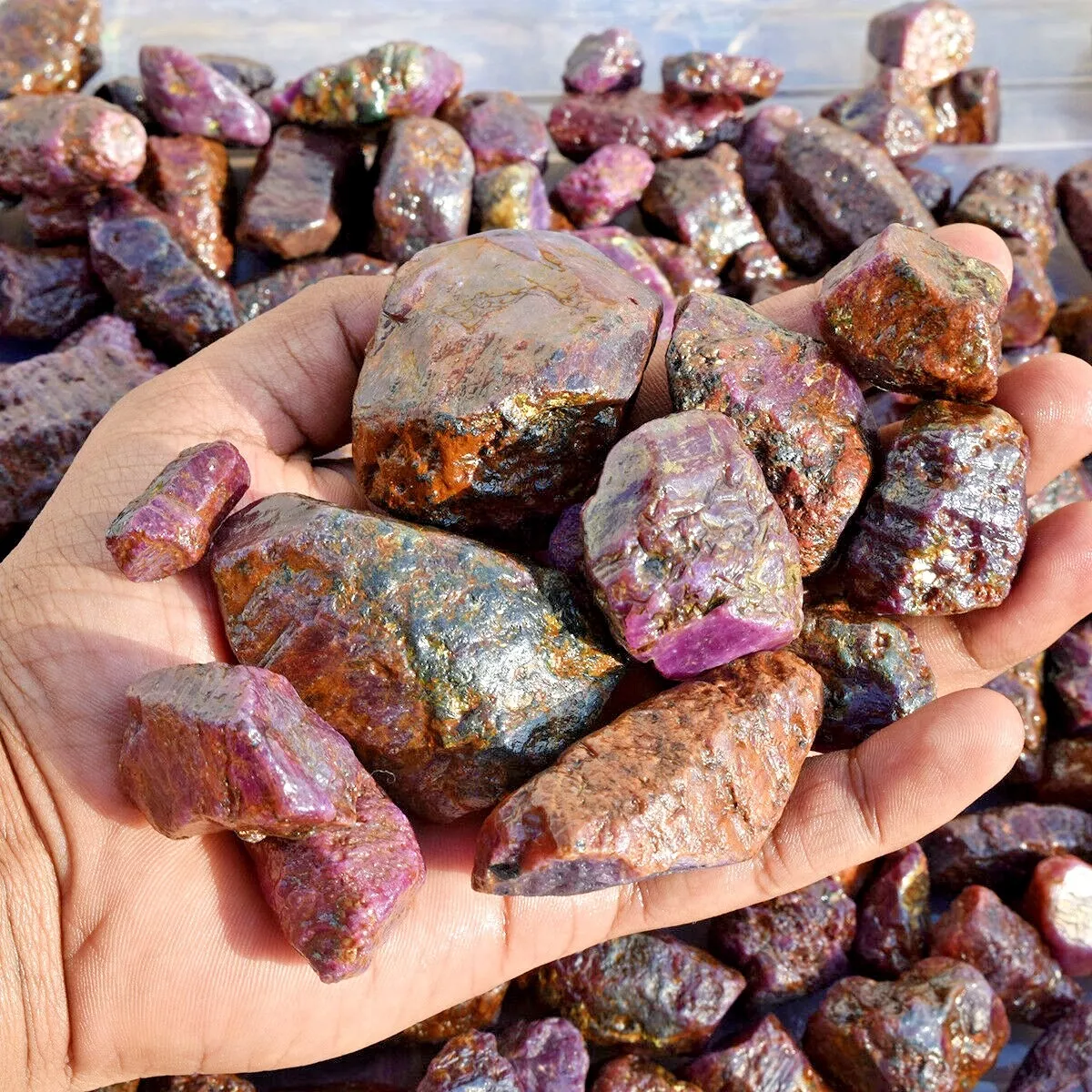 Certified Natural Red Star Ruby Untreated Rough Healing Crystal Loose  Gemstone