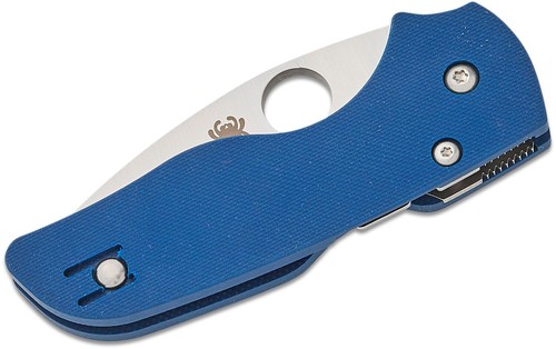 Bloqueo de compresión Spyderco Lil Nativo SPY27 hoja satinada azul cobalto G10 C230GPCBL - Imagen 3 de 5