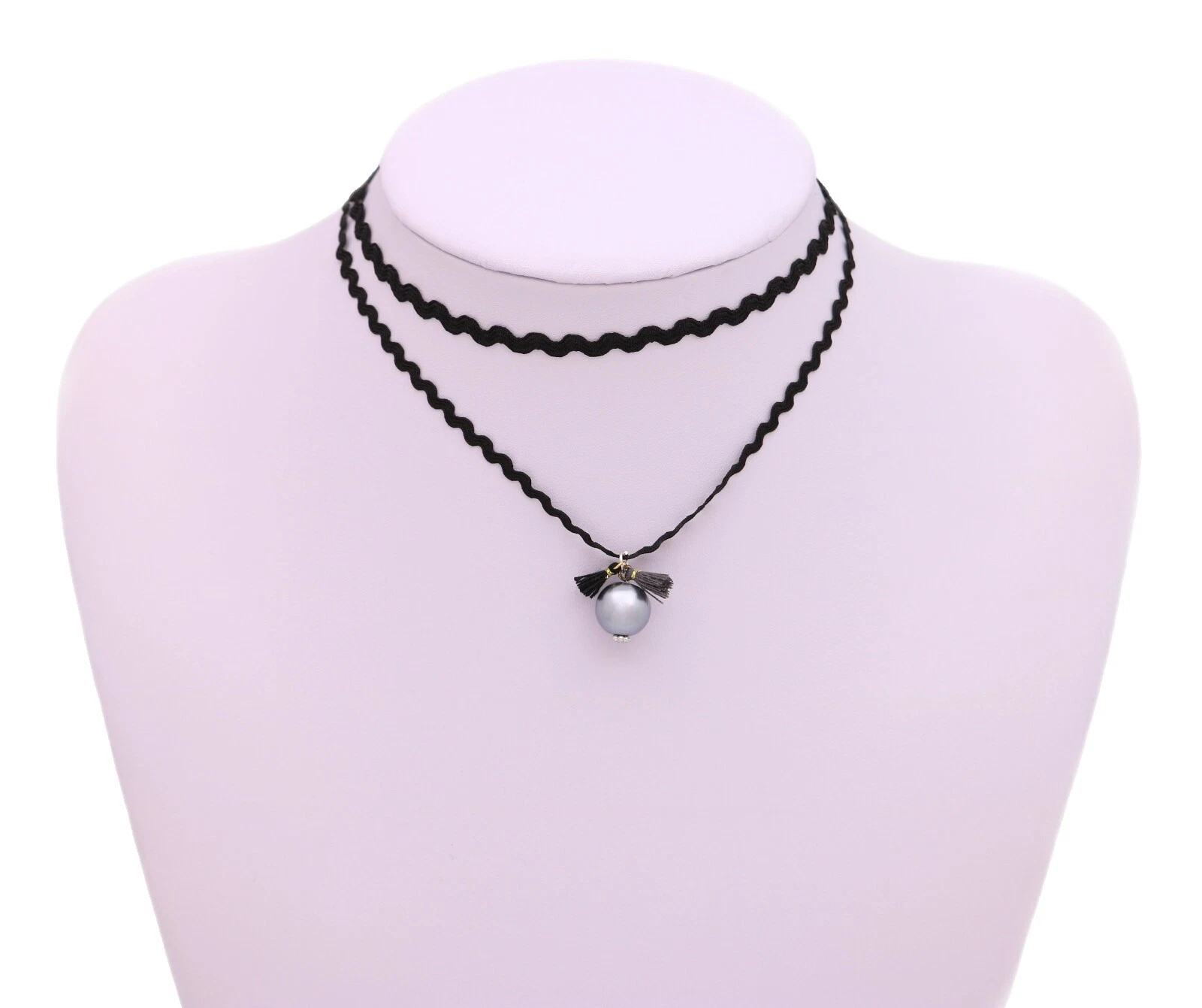 Gargantilha Preta Colares e pingentes para Homens