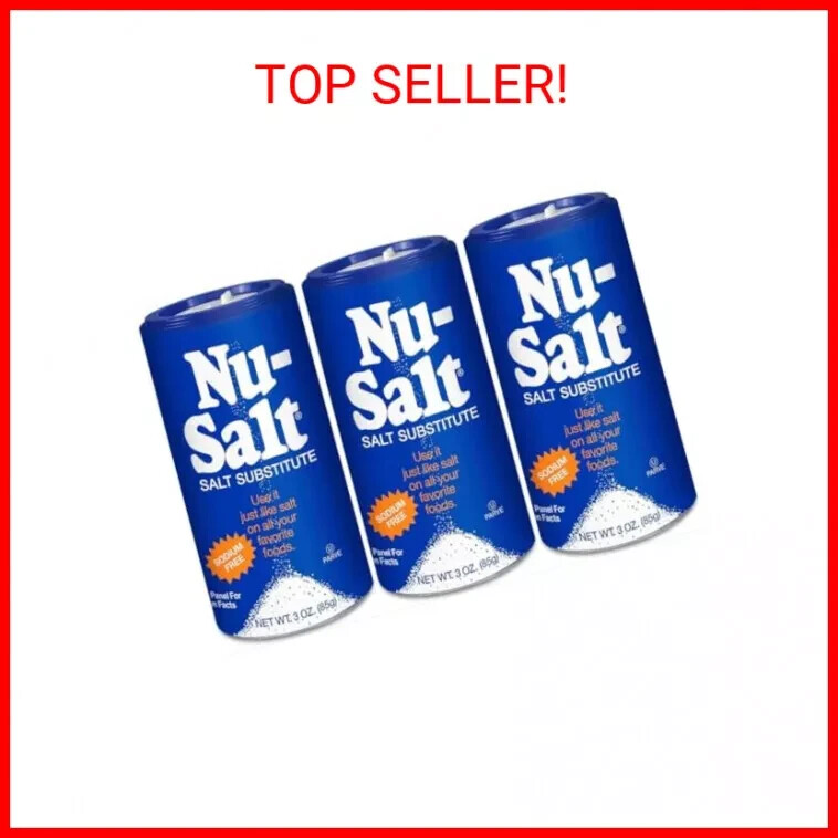 NuSalt SodiumFree Salt Substitute (3 Pack) Contains Potassium