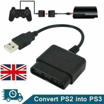 Black Adapter for PS2 to PS3/PS4/PC Game Controller Super