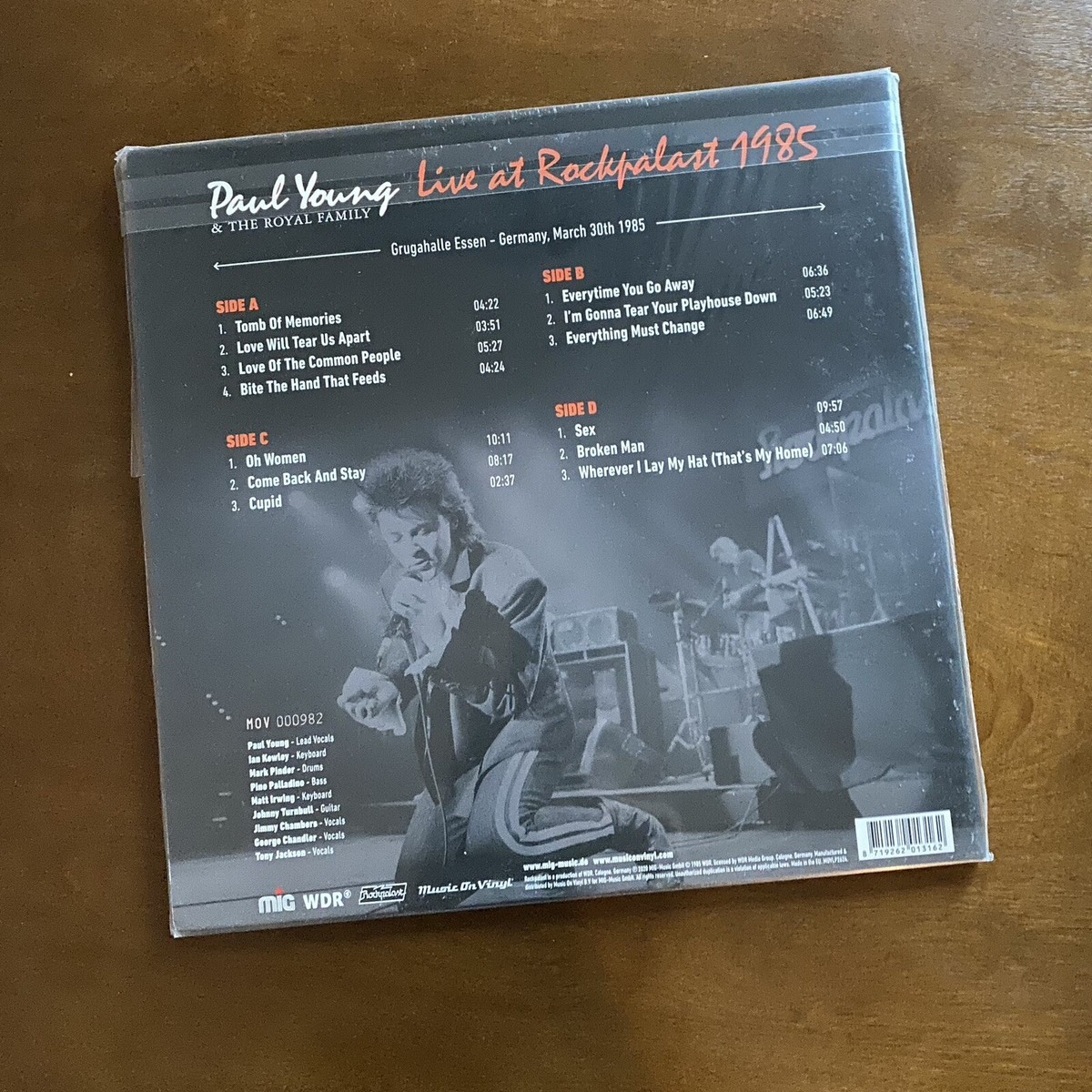 PAUL YOUNG & Royal Family LIVE AT ROCKPALAST 1985 2LP ORANGE