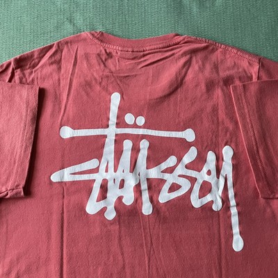 Stussy Logo Double Sided Pink Graphic T Shirt Size S Ebay