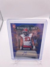 2024 Panini Prizm Draft Picks Jonah Elliss RC Blue Signing Day Auto 067/149 SP