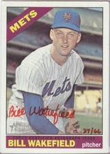 BILL WAKEFIELD 2015 TOPPS HERITAGE ROA-BW REAL ONE AUTO RED INK 37/66 + BONUS!!!